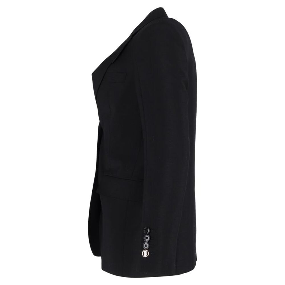 Burberry Single-Breasted Blazer with Pockets in Black Wool - Picture 2 of 3